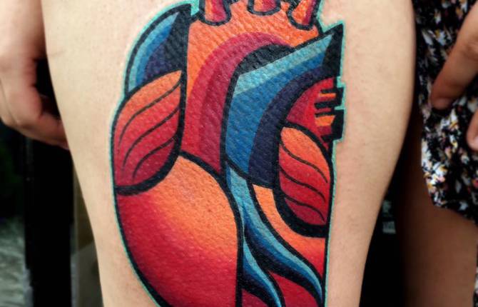 Cubic and Abstract Tattoos by Mike Boyd