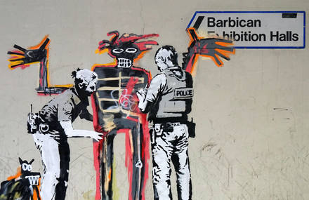 Unofficial Collaboration Between Banksy & Basquiat