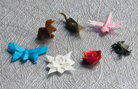 Minuscule Origami Sculptures by Anja Markiewicz