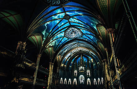 Mapping Experience into Montreal Cathedral by Moment Factory