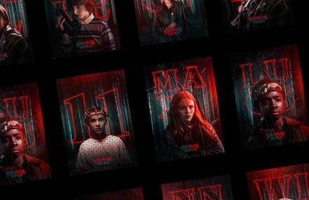 Spooky Stranger Things Characters Posters