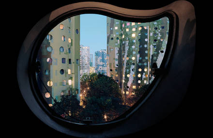 Sweeping City Views through Futuristic Windows