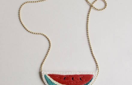 Geometric and Colorful Embroidered Jewellery