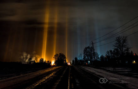 Fascinating Phenomenon of Light Pillars in the Extreme North