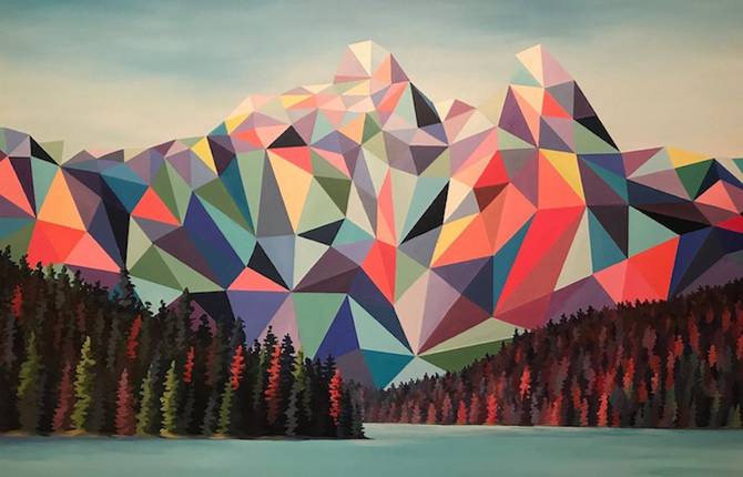Geometric And Colorful Mountains