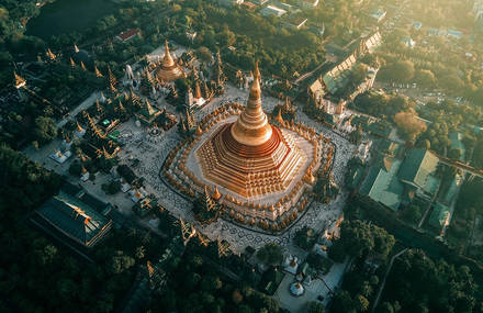 Aerial Photographs of Myanmar Temples
