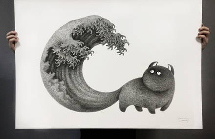 Amazing Black Cat Illustration