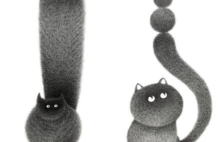 Amazing Black Cat Illustration