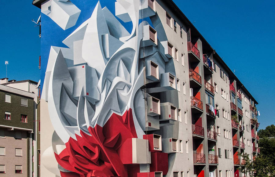 Abstract Shapes and New Three-Dimensional Murals by Peeta