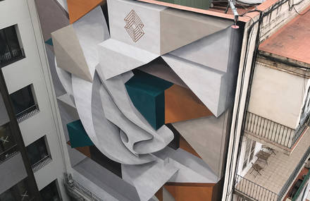 Abstract Shapes and New Three-Dimensional Murals by Peeta