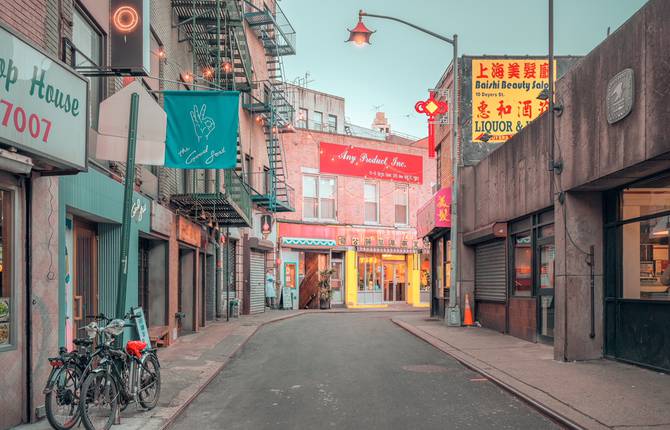 Colourful Chinatown in New York City