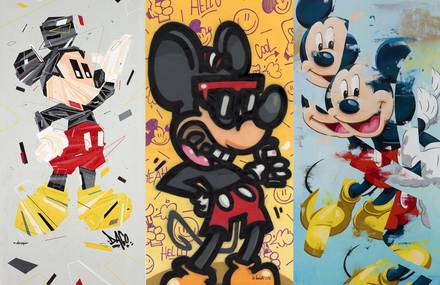 Street Art Creations for Mickey Mouse Celebration