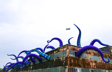 A Gigantic Inflatable Sea Monster in Philadelphia