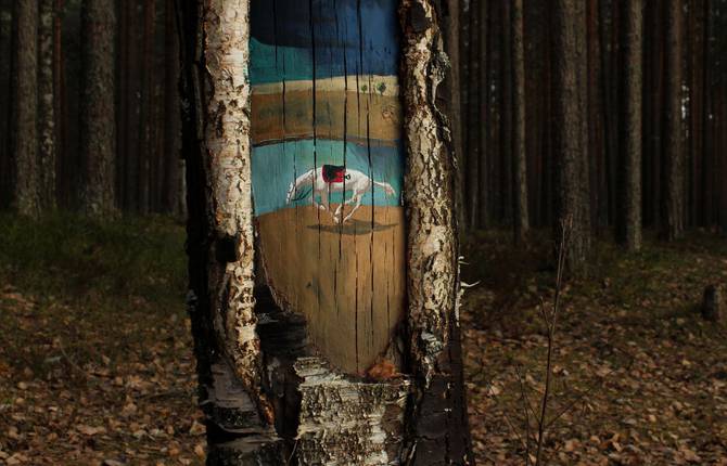 Painting on Trees by Eugeniya Dudnikova