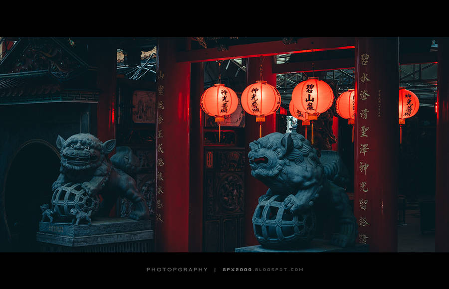 Taiwanese Temples at Night By Bo Wen Huang