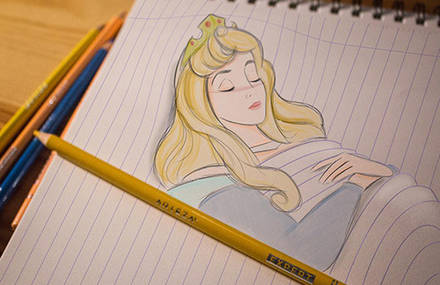 Amazing Out of Paper Disney Illustrations by Luigi Kemo Volo