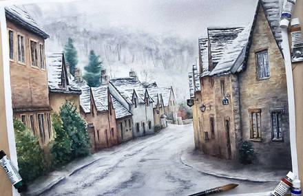 Watercolor Landscapes to Visually Travel