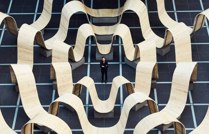 Awesome Curved Installation at London Design Festival