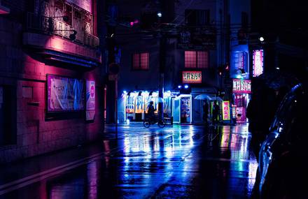 Night Cityscapes Inspired by a Dystopian Future