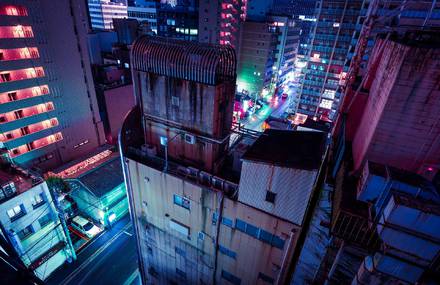Night Cityscapes Inspired by a Dystopian Future