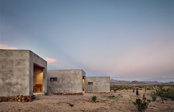 A Minimal Concrete Hotel in the Heart of Texas Desert