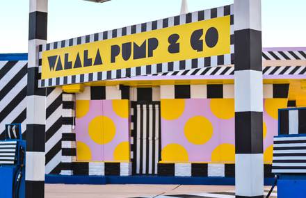 An Old Gas Station Turned Into a Pop Building