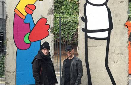 Street Artists Paint on Berlin Wall for the Anniversary of its Fall