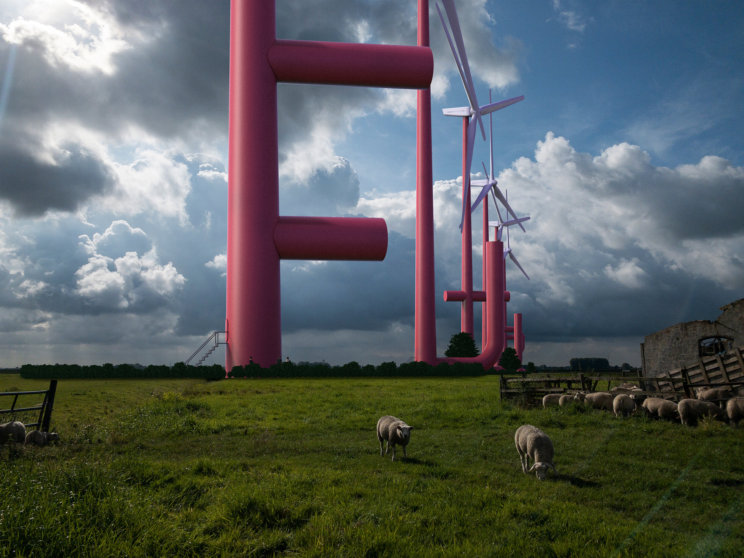 Wind Turbines Designed Like Giant Letters