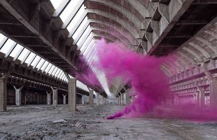 Landscapes Transformed by a Coloful Smoke