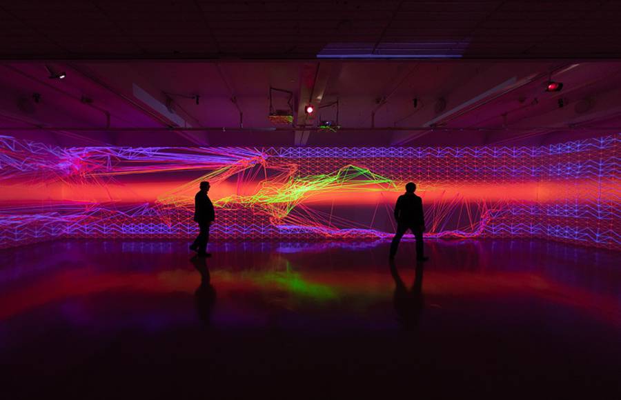 Stunning Installations with Colorful Graphics by Miguel Chevalier