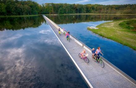 Amazing Bicycle Path Through Water