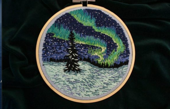 Nature Beautifully Represented by Needle Painting