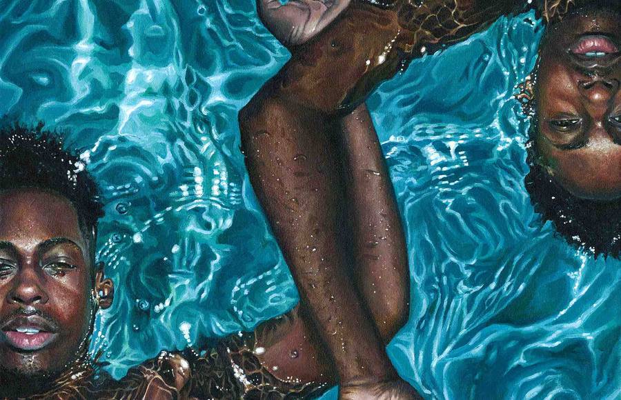 Stunning Paintings of Bodies Floating on the Surface of The Water