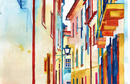 Beautiful Watercolors of Southern European Cities