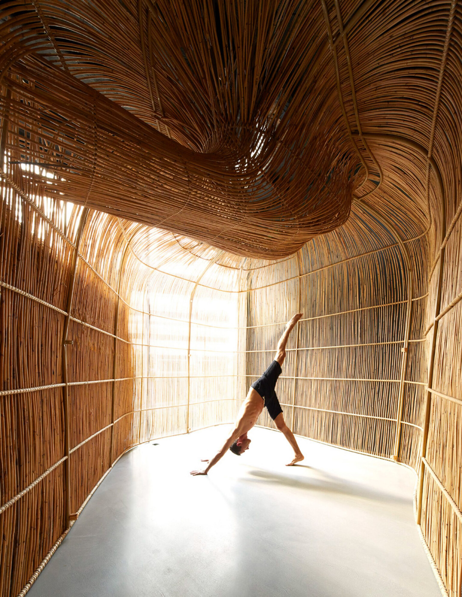 Beautiful Rattan Yoga Sanctuary in Bangkok