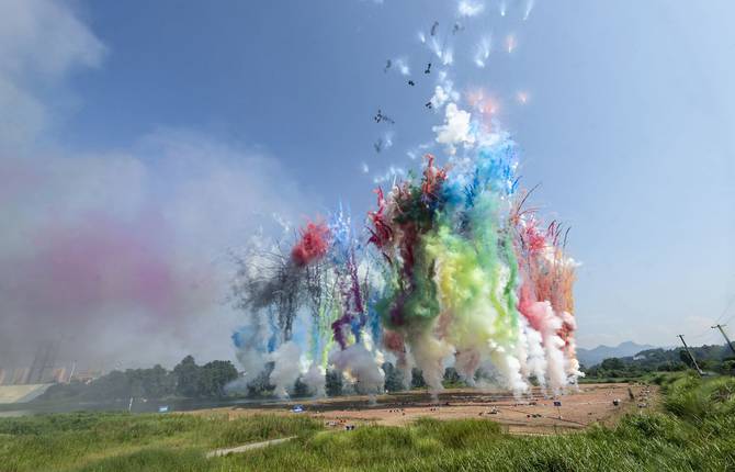 Colossal Fireworks by Cai Guo-Qiang