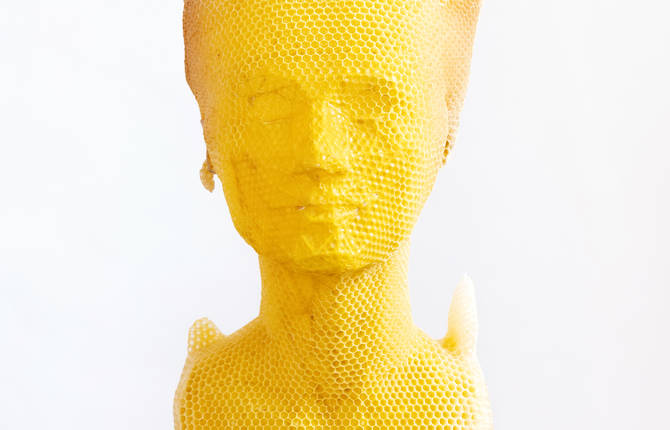 Impressive Scuptures in Natural Beeswax