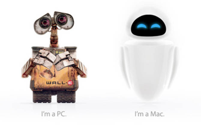 WALL·E is a PC, EVE is a Mac