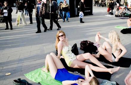 Hopenhagen Sunbathing Flash Mob