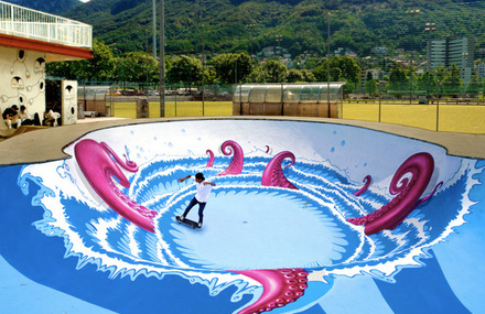 Octopus Pool Art