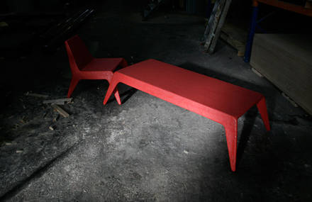 Bubblegum chair + table