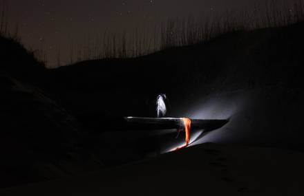 Light over dunes