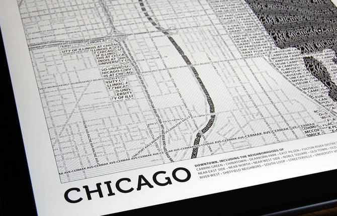 Typographic Map Posters
