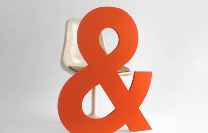 Large Wooden Ampersand