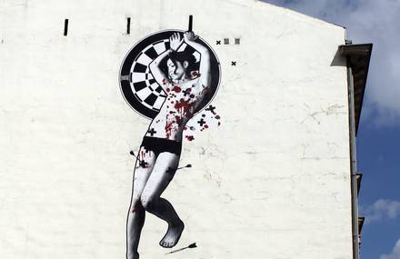 Renaissance street art a Varsovie