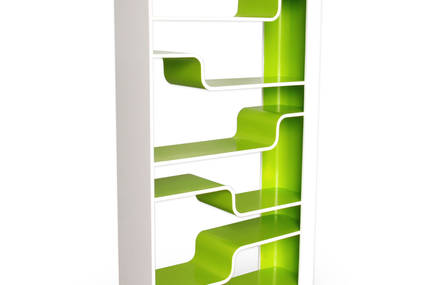 Waves – Bended wood bookshelf
