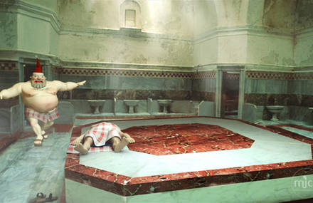 ‘Santa Claus + Turkish Bath’ an animated card from studio Mica