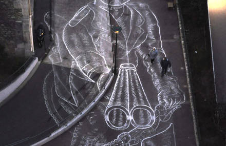 Drawing with plaster