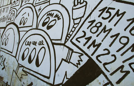 Graffiti Mural for 15M, the spanish revolution