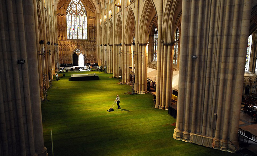 Cathedral Interior Covered in Grass3
